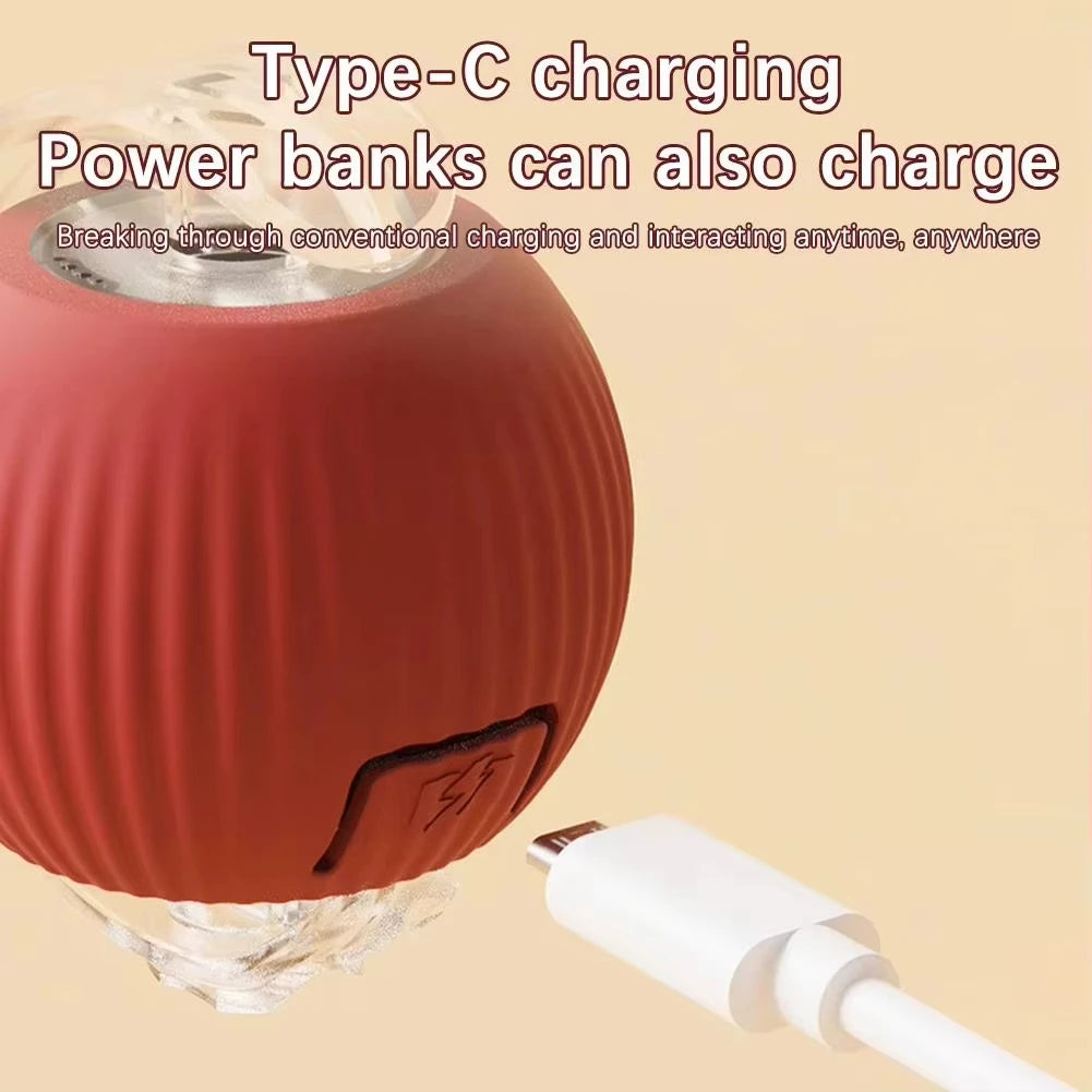 Automatic Rolling Cat Toy Ball – Smart USB Rechargeable Teaser