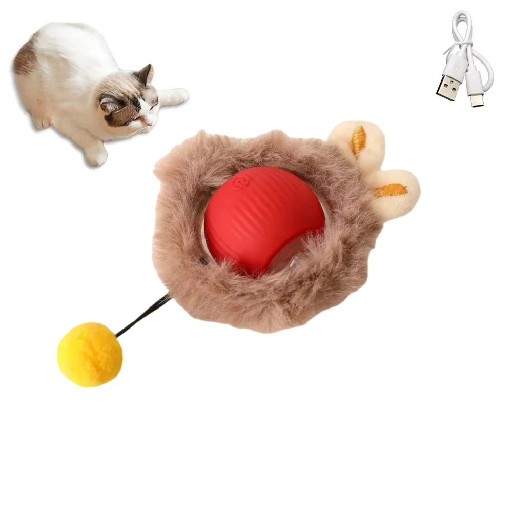 Automatic Rolling Cat Toy Ball – Smart USB Rechargeable Teaser
