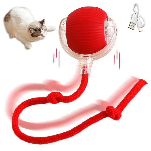 Automatic Rolling Cat Toy Ball – Smart USB Rechargeable Teaser